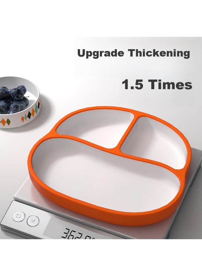 Cookss Baby Food Plate, Children's Divided Plate, Infant Suction Cup Silicone Bowl, Integrated Eating Utensils, Anti-fall With Lid - Image 4