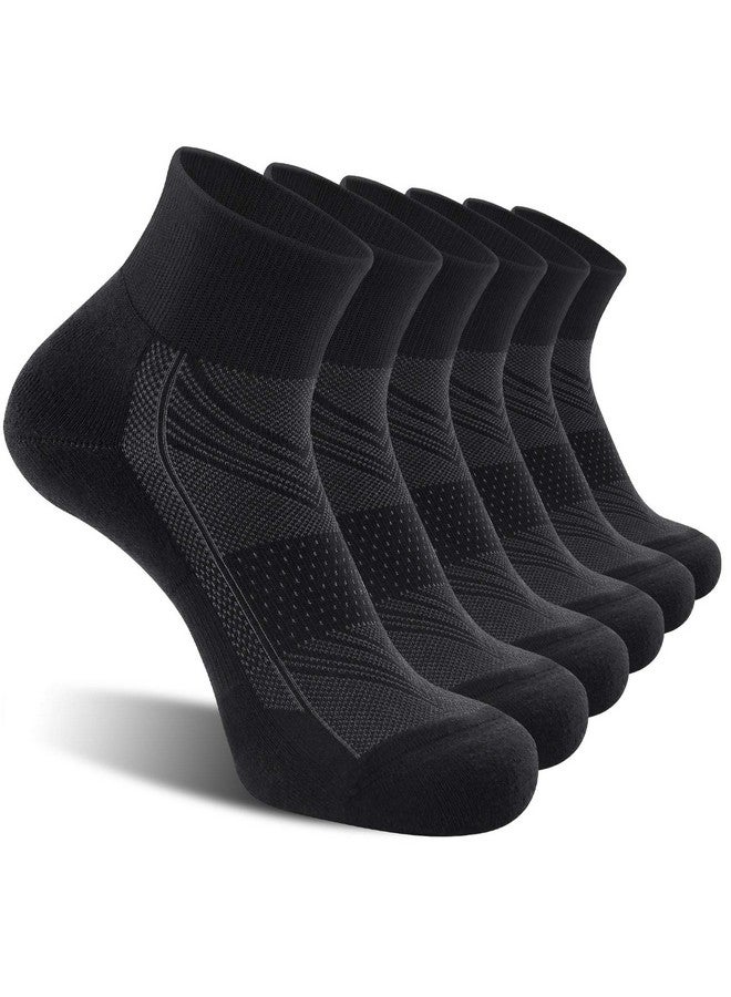 سي إس سيلر سبورت جوارب رياضية للركض من CelerSport، عبوة من 6 قطع، للرجال حتى الكاحل مع وسادة، لون أسود، مقاس متوسط - Image 1