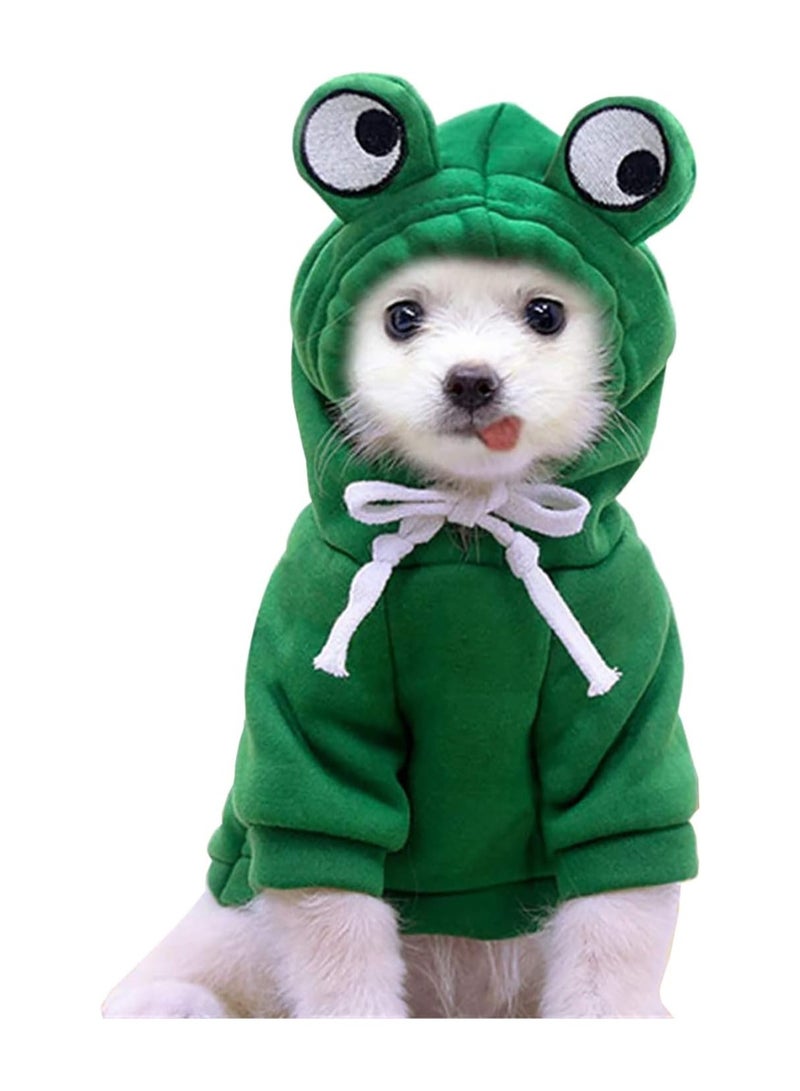 A.M Funny Pet Clothes, Super Cute Cosplay Costumes for Small Dogs & Cats, Pet Costumes Apparel for Cat Small Dogs Puppy for Cat Dress Up Accessories (Green Frog) - Image 1