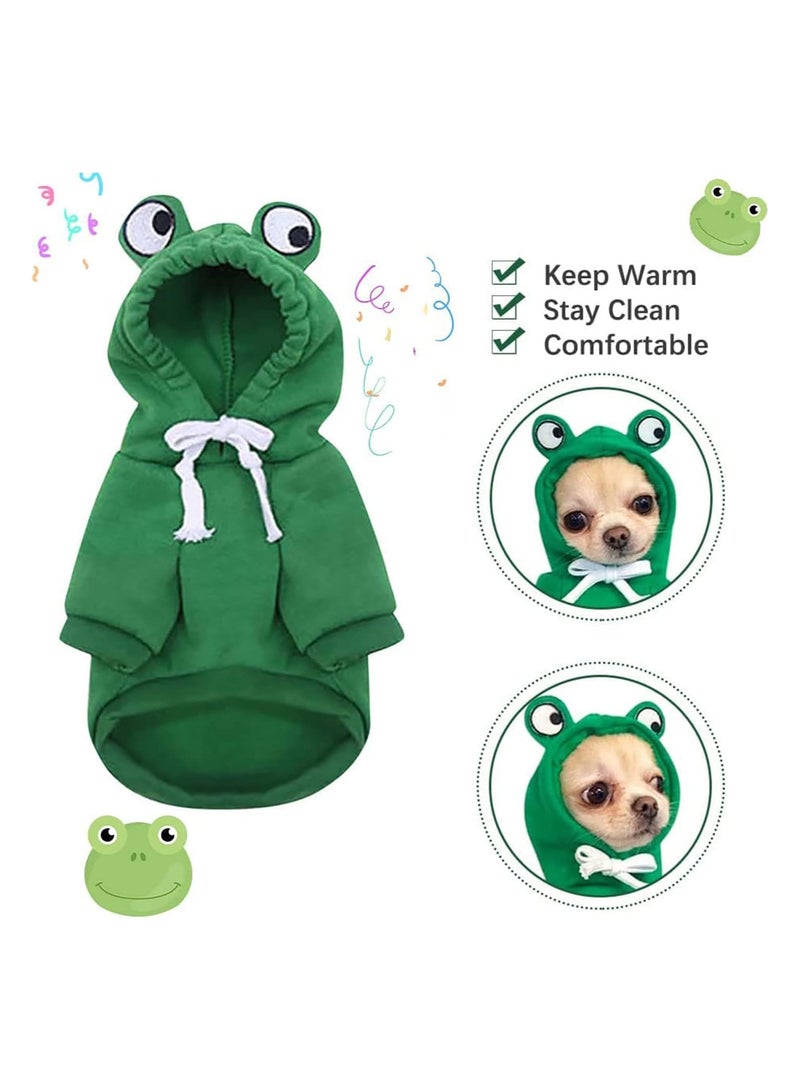 A.M Funny Pet Clothes, Super Cute Cosplay Costumes for Small Dogs & Cats, Pet Costumes Apparel for Cat Small Dogs Puppy for Cat Dress Up Accessories (Green Frog) - Image 2
