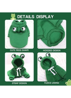 A.M Funny Pet Clothes, Super Cute Cosplay Costumes for Small Dogs & Cats, Pet Costumes Apparel for Cat Small Dogs Puppy for Cat Dress Up Accessories (Green Frog)  - Image 3