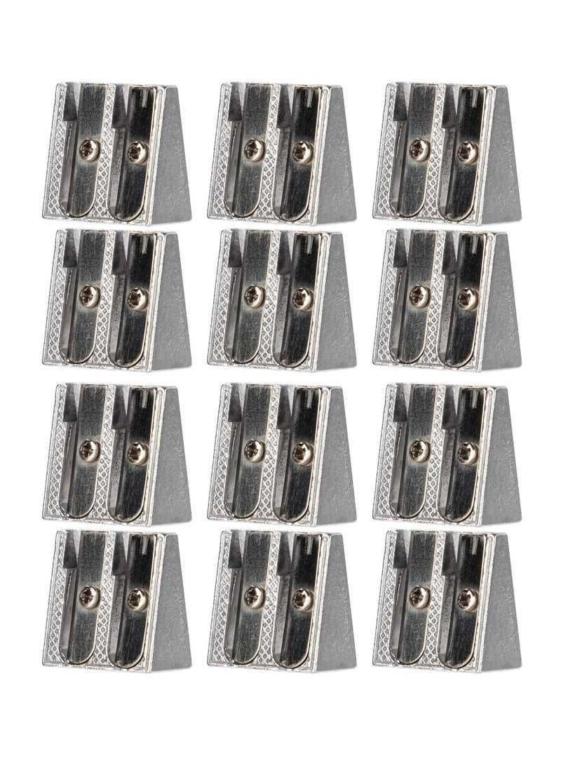 Deli 12-Piece Double Hole Metal Sharpener - Image 1