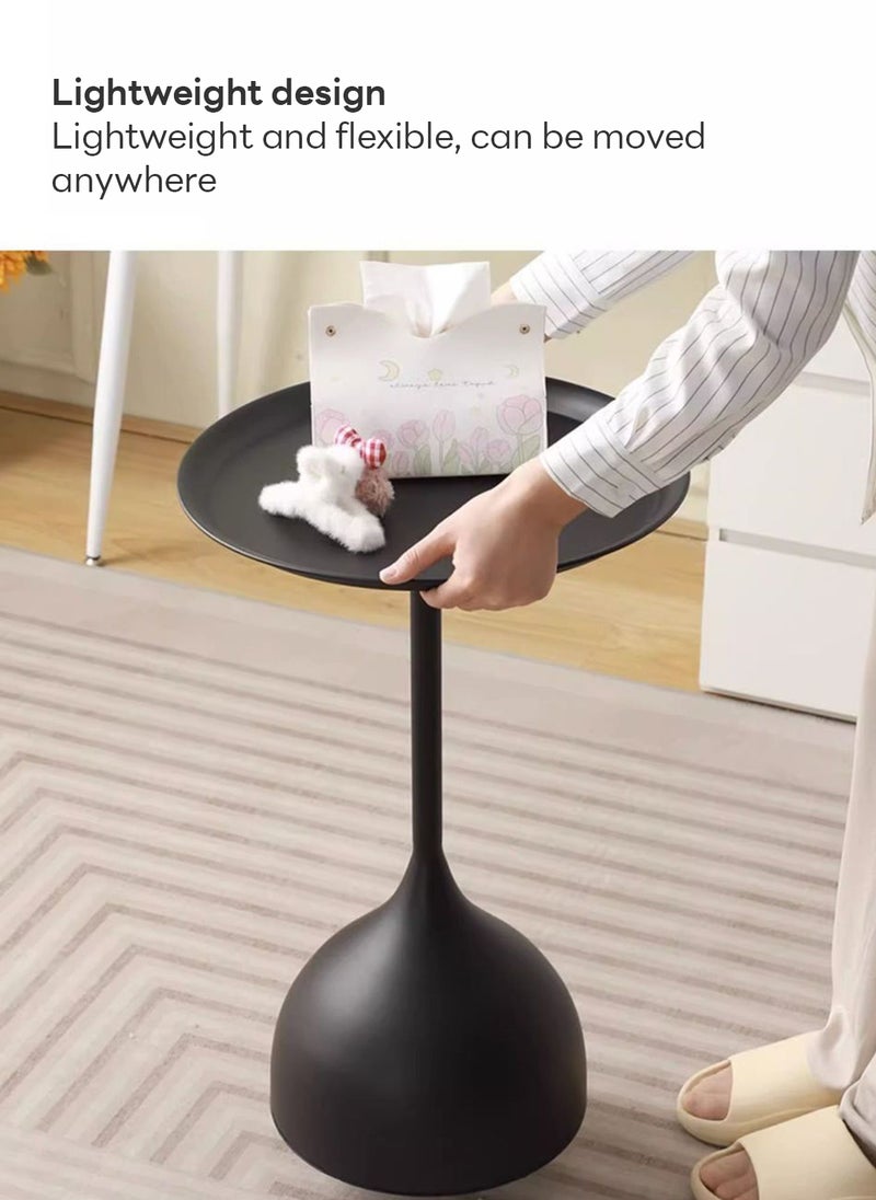 Sharpdo Retro Style Sofa Side Table, Light Luxury Style Coffee Table for Serving Guests, Side Table for Living Room Balcony Bedroom 40*40*60 cm - Image 4