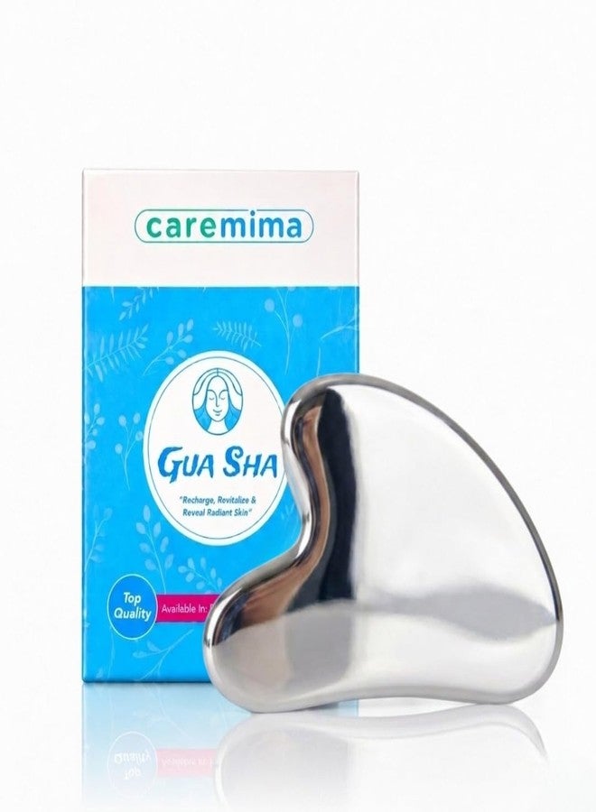 CAREMIMA Premium Grade Stainless Steel Gua Sha Tool | Face Sculpting, Lymphatic Drainage, Puffiness & Wrinkle Reduction | Scratch-Resistant Unisex Facial Massage Guasha Tool - Image 1