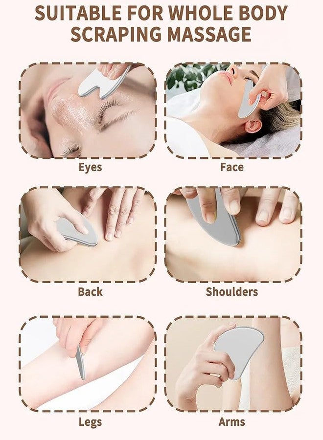 CAREMIMA Premium Grade Stainless Steel Gua Sha Tool | Face Sculpting, Lymphatic Drainage, Puffiness & Wrinkle Reduction | Scratch-Resistant Unisex Facial Massage Guasha Tool - Image 5