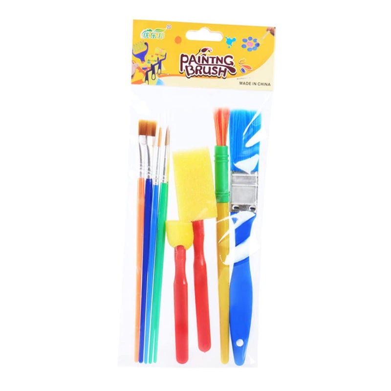 18 Pcs Kids Art Sponge Brush Set For Painting Graffiti And DIY Crafts - Image 4