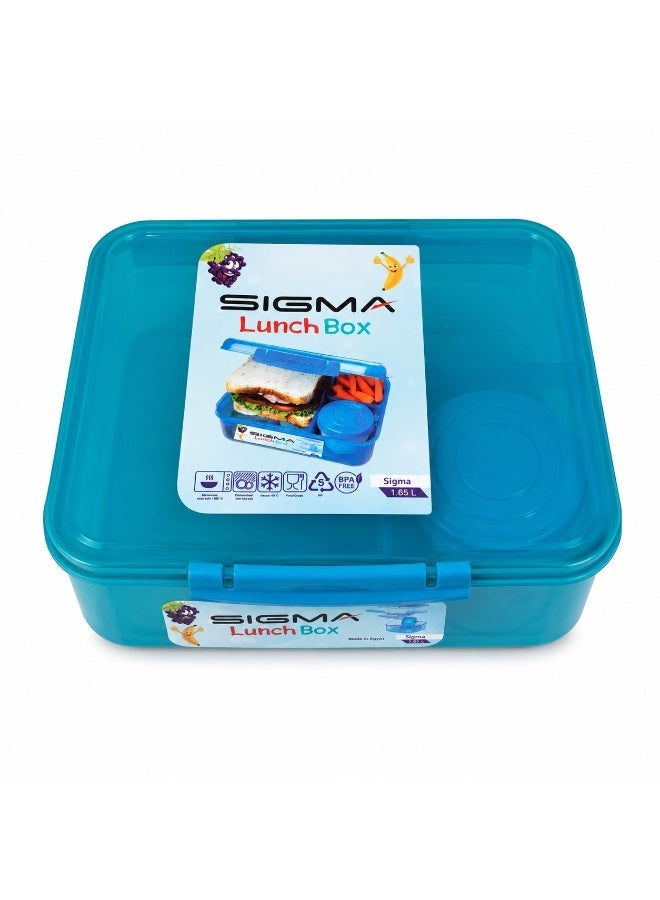 SIGMA LUNCH BOX 1.650L DA TREQ With Spoon,Fork,Knife - Image 1