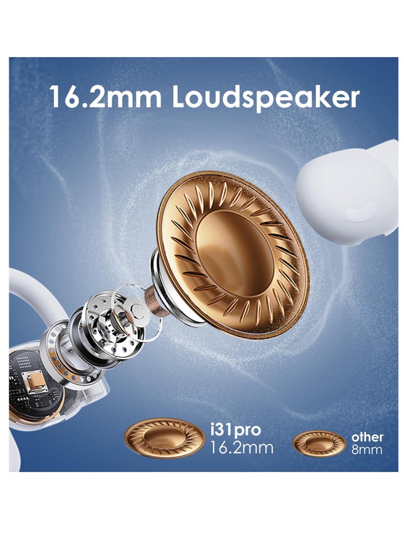 Excefore Open-Ear Headphones, Ultra-Comfort Lightweight Design Wireless, Ergonomic Ear Hooks, Robust Bass, 60H Playtime, App Control, Clear Calls, Wireless Earbuds, Ipx5 Waterproof Sports Earbuds for Gym - Image 4