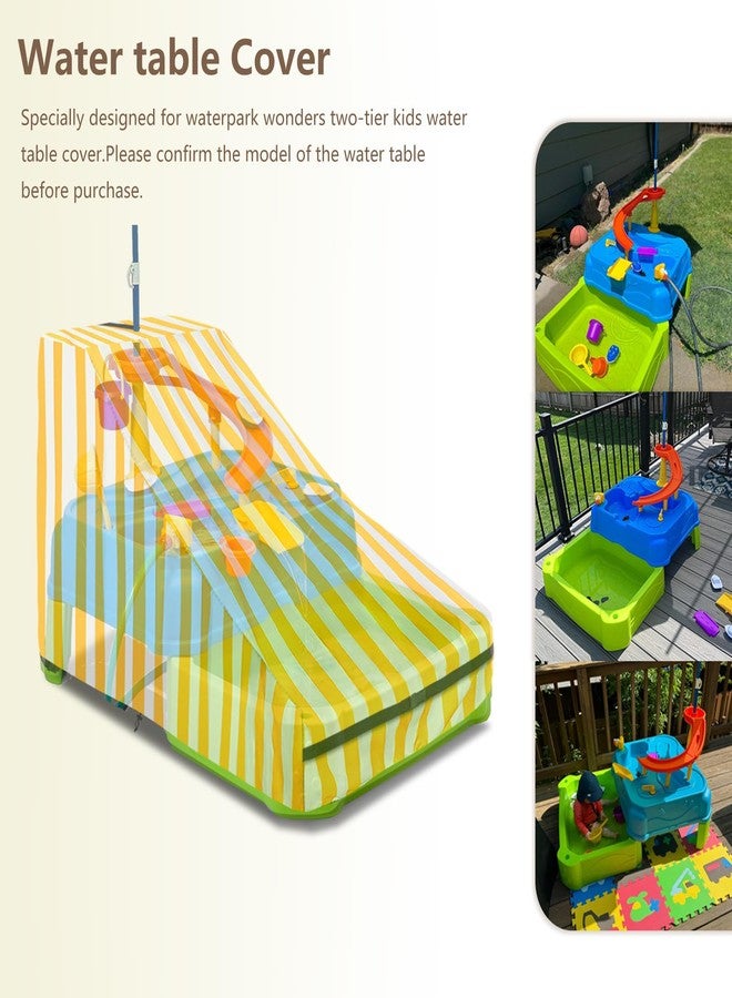 Dipurman Kids Water Table Cover for Waterpark Wonders Two-Tier Water Table,Heavy Duty 600D Waterproof Waterproof and Dustproof Toddler Water Play Table Cover,39" D x 24" W x 32" H,yellow - Image 2