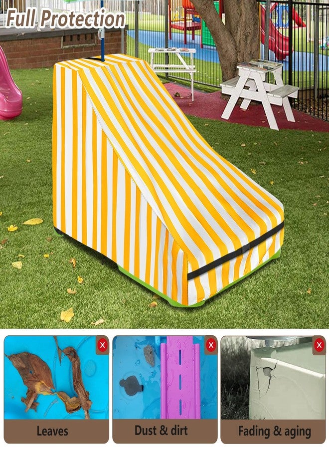 Dipurman Kids Water Table Cover for Waterpark Wonders Two-Tier Water Table,Heavy Duty 600D Waterproof Waterproof and Dustproof Toddler Water Play Table Cover,39" D x 24" W x 32" H,yellow - Image 4