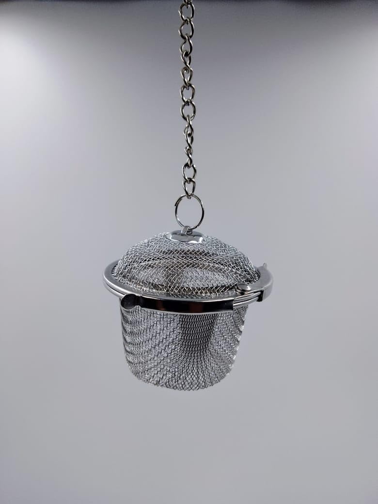 Stainless Steel Mesh Tea Strainer Infuser with Chain and Hook Locking Infuser Basket Ideal for LooseLeaf and Herbal Teas  - Image 5