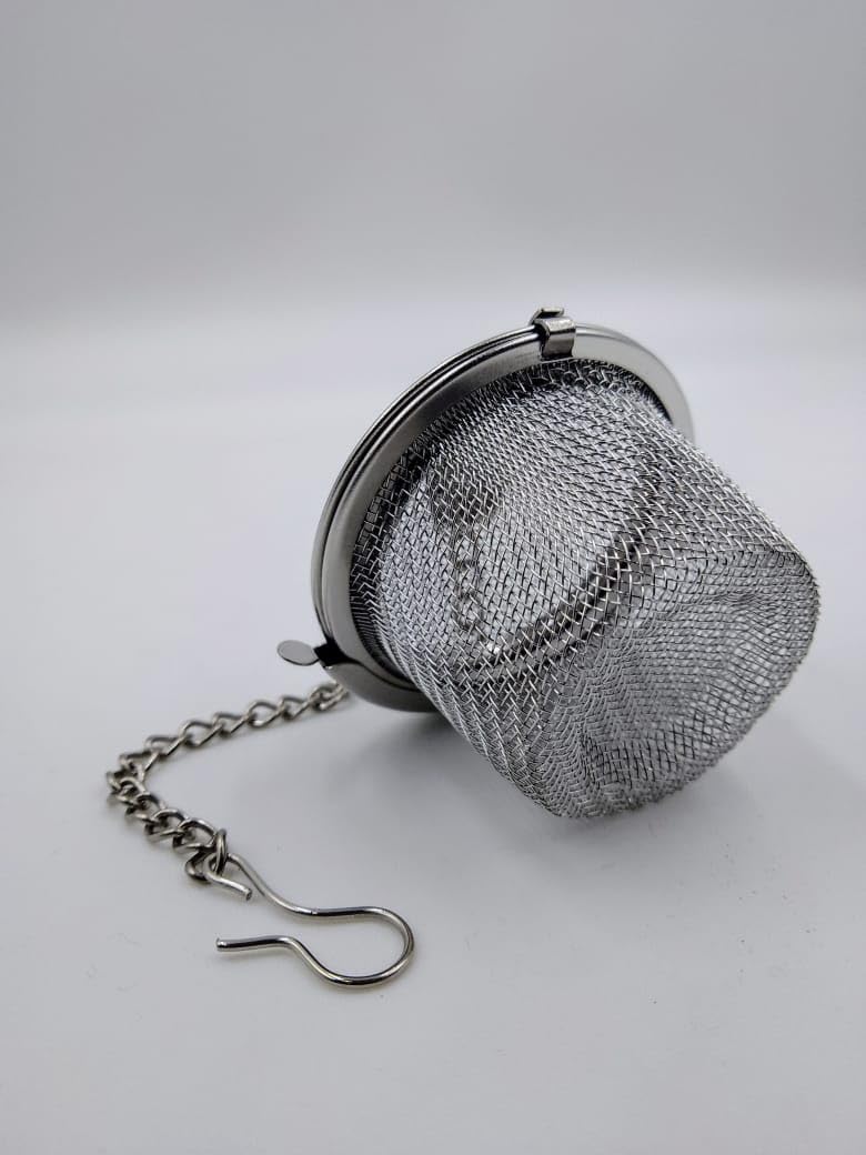 Stainless Steel Mesh Tea Strainer Infuser with Chain and Hook Locking Infuser Basket Ideal for LooseLeaf and Herbal Teas  - Image 2