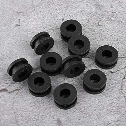 Acouto 10pcs Black ABS Flat Motorcycle Washers for Victory Cross Country Side Cover Rubber Grommets - Image 3