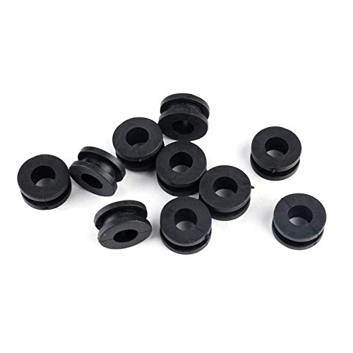 Acouto 10pcs Black ABS Flat Motorcycle Washers for Victory Cross Country Side Cover Rubber Grommets - Image 2
