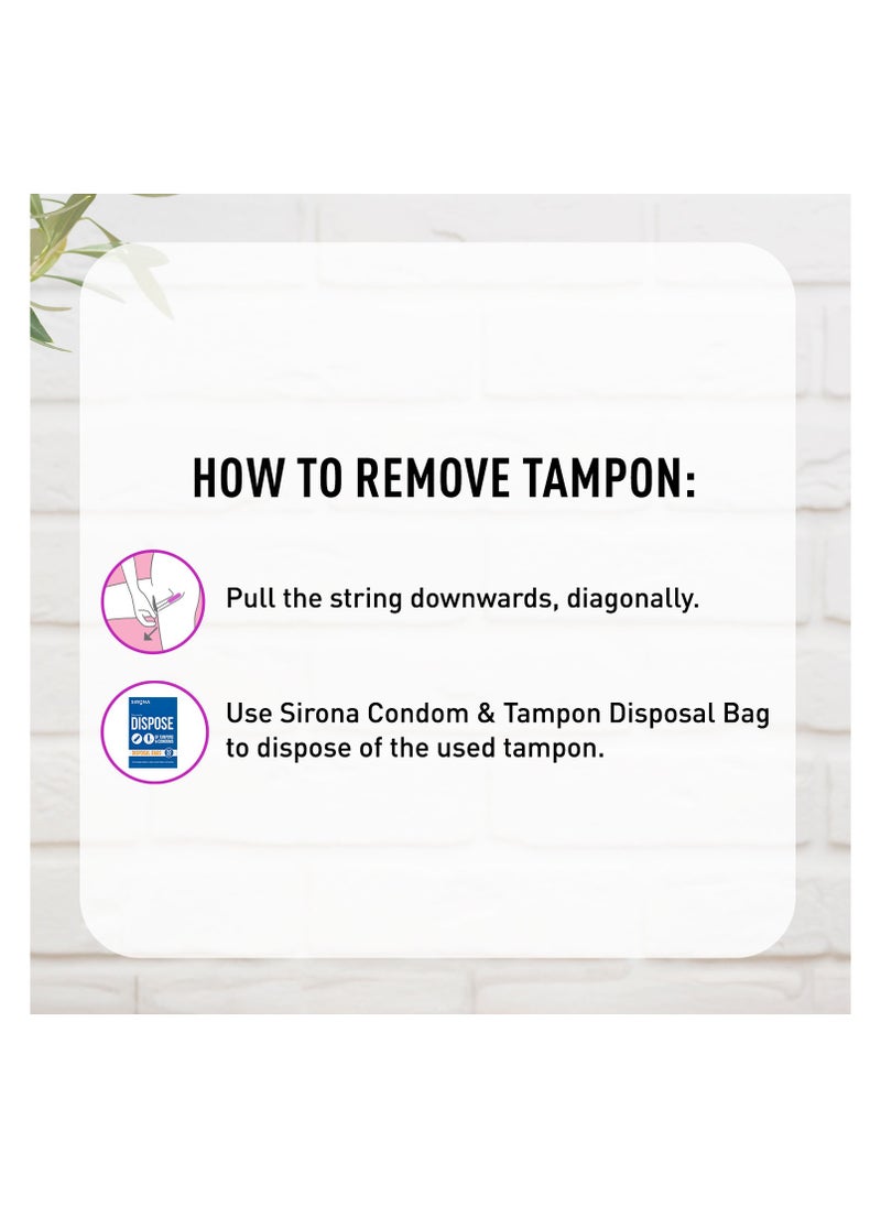 Sirona - Sirona Regular Flow Tampons with Applicator - 16 Pieces | Made in Europe | Ultra Soft & Comfortable | Highly Absorbent | BPA Free | FDA Approved - Image 1