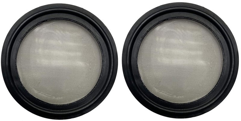 DR.COMPONENT 2" Sanitary Tri-Clamp Gaskets (Pack of 2), Bonded Type Screen (#150 Mesh/ 89 μm) Gaskets, Black Viton - Image 2