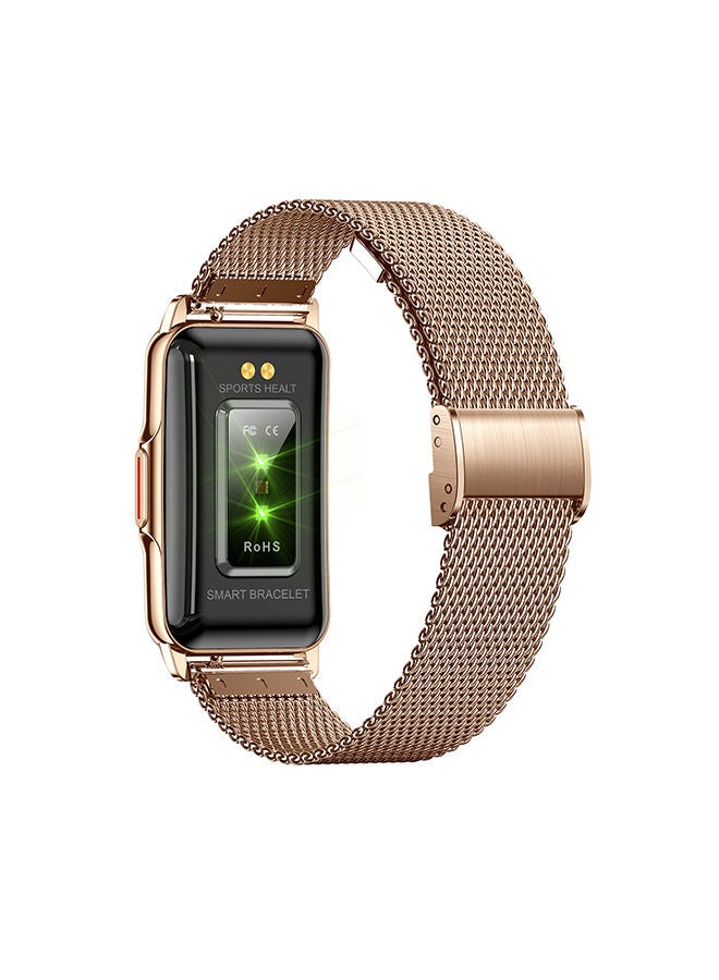 AROAQ H80 1.47 inch Golden Smart Watch Multi Sport Mode Fitness Bracelet IP67 Waterproof Health Watch Sleep Monitoring With Golden Steel Strap - Image 4