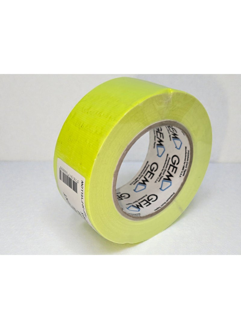جم شريط جيم فلوري أصفر 50 مم × 25 م – شريط تحديد عالي الوضوح، لاصق قوي، موديل 702F-50F أصفر - Image 4