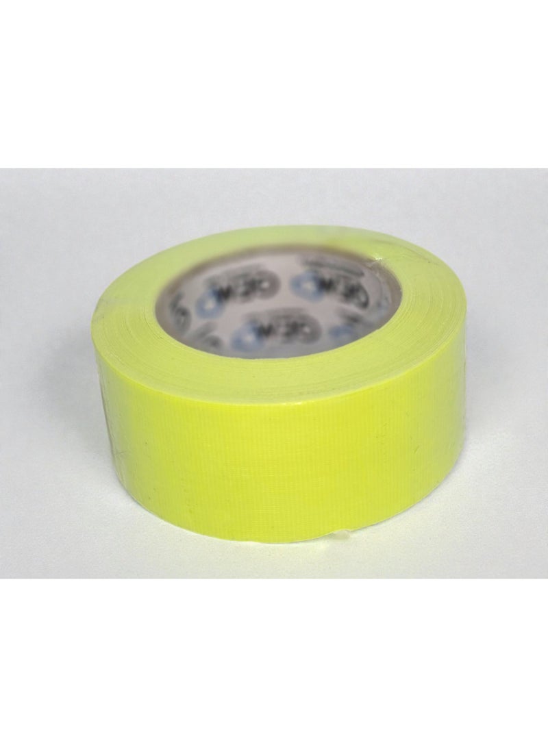 جم شريط جيم فلوري أصفر 50 مم × 25 م – شريط تحديد عالي الوضوح، لاصق قوي، موديل 702F-50F أصفر - Image 2