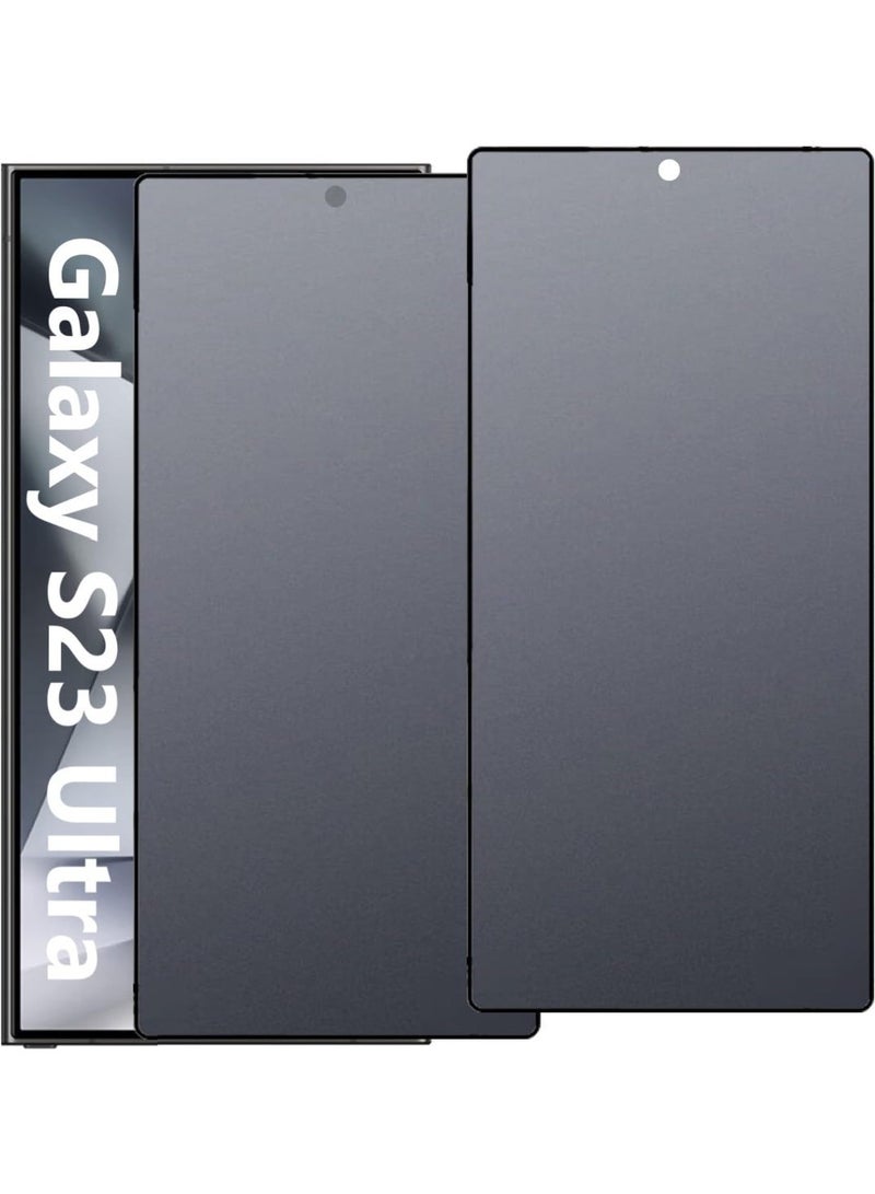 Muzz Matte Privacy Screen Protector for Samsung Galaxy S23 Ultra, Anti-Glare Ceramic Guard, 2 Pack - Image 1