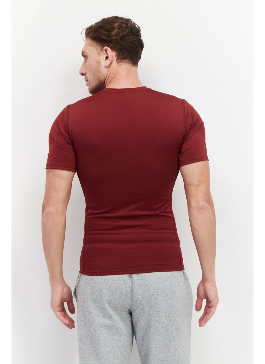 New Balance - Men Sportswear Fit Short Sleeves Training T-Shirt, Maroon - Image 1