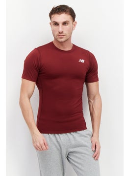 Men Sportswear Fit Short Sleeves Training T-Shirt, Maroon