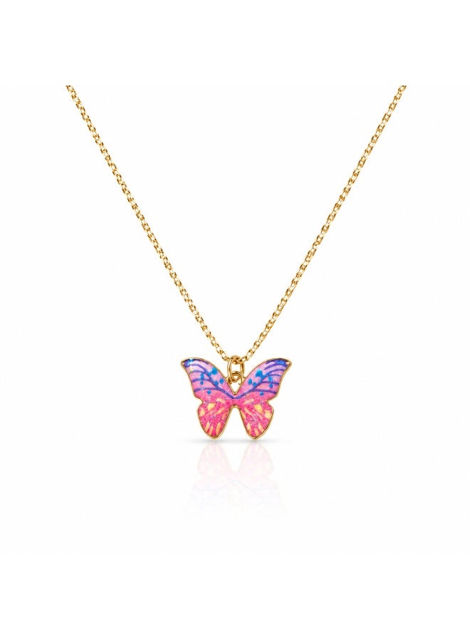 RAFAL Colorful Butterfly Pendant Necklace for Women – Elegant Luxury Dainty Charm Chain, Premium Sophisticated Jewelry Accent for Special Occasions, Birthdays & Luxury Gifting - Image 1