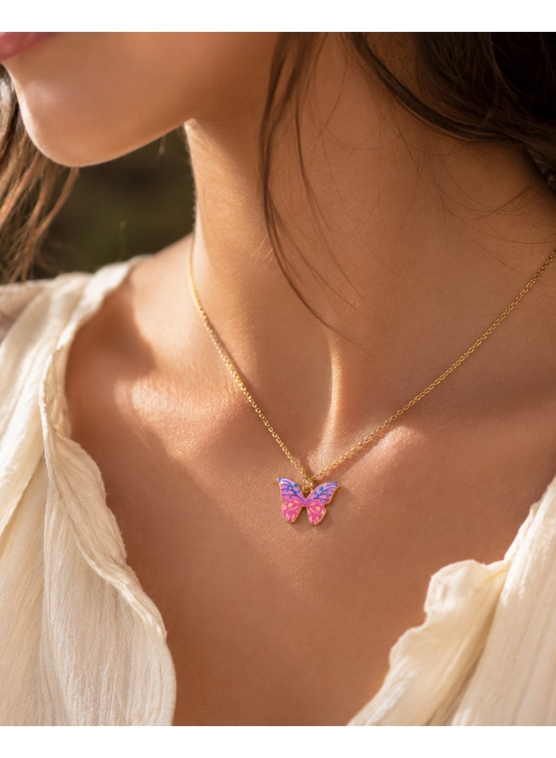 RAFAL Colorful Butterfly Pendant Necklace for Women – Elegant Luxury Dainty Charm Chain, Premium Sophisticated Jewelry Accent for Special Occasions, Birthdays & Luxury Gifting - Image 5