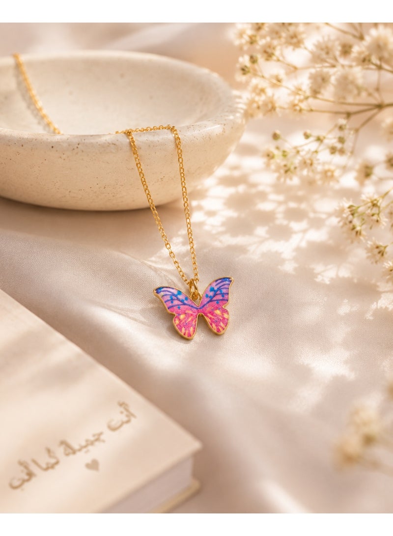 RAFAL Colorful Butterfly Pendant Necklace for Women – Elegant Luxury Dainty Charm Chain, Premium Sophisticated Jewelry Accent for Special Occasions, Birthdays & Luxury Gifting - Image 3