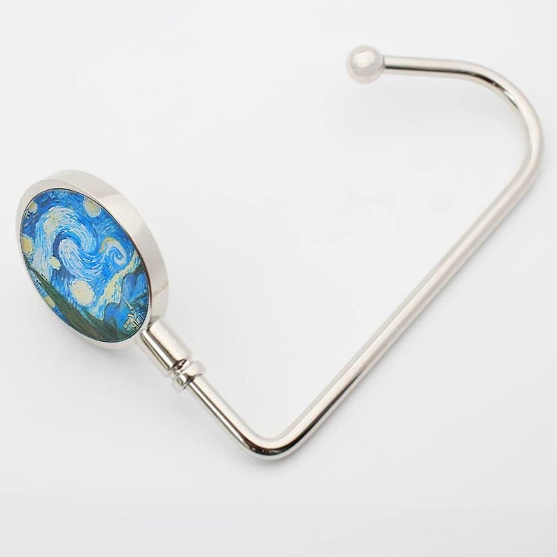 ROFLYER Purse Hook Hanger for Table Bar Handbag Hanger Safer Cleaner Bag Table Hanger with Velvet Pouch (Starry Night) - Image 2