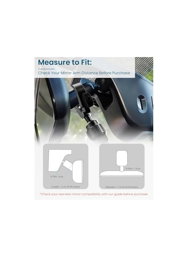 S-TOP Rear View Mirror Phone Holder, 360° Rotation, Aluminum Mount for All Cell Phones, Adjustable Visor Clip Car Phone Mount, Multi-Angle Adjustment and Secure Fit - Image 3