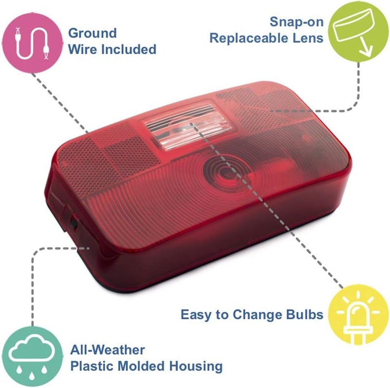 Lumitronics Red Surface Mount Tail Light - Image 3