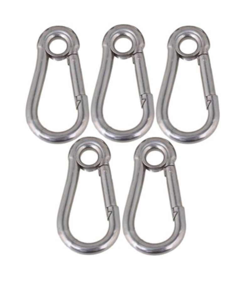 304 Stainless Steel M4x40 Spring Buckle Keychain Hook For Pet Rope - Image 5