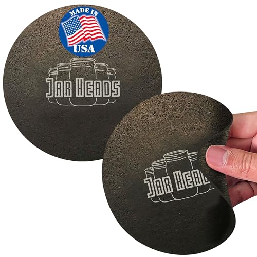 JAR HEADS Rubber Jar Opener Gripper Pad 2 Pack - Thick 5 Inch Grippers for Opening Jars Made in the USA - Jar Opener for Weak Hands & Seniors with Arthritis - Image 1