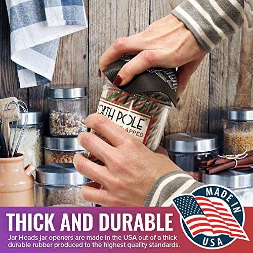JAR HEADS Rubber Jar Opener Gripper Pad 2 Pack - Thick 5 Inch Grippers for Opening Jars Made in the USA - Jar Opener for Weak Hands & Seniors with Arthritis - Image 4