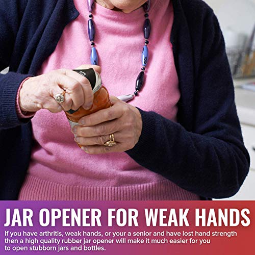 JAR HEADS Rubber Jar Opener Gripper Pad 2 Pack - Thick 5 Inch Grippers for Opening Jars Made in the USA - Jar Opener for Weak Hands & Seniors with Arthritis - Image 3