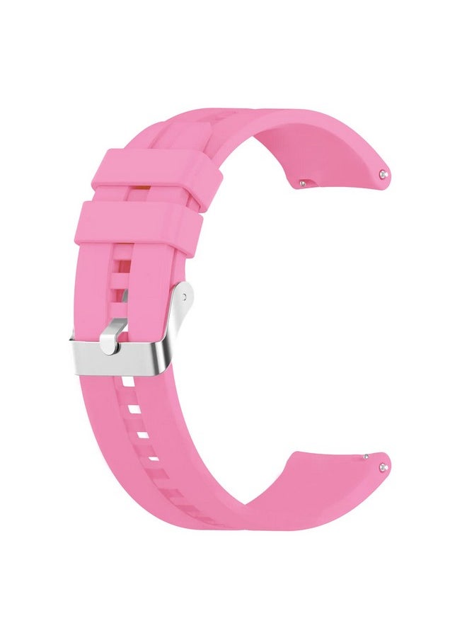 ACM ACM Watch Strap Silicone Belt 22mm compatible with Noise Colorfit Mighty Smartwatch Classic Band Light Pink  - Image 1