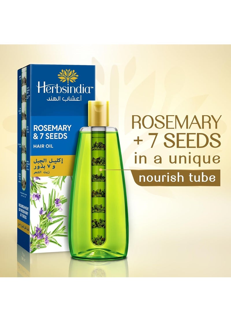 Herbsindia Rosemary & 7 Seeds Hair Oil With Nourish Tube 180ml - Image 2
