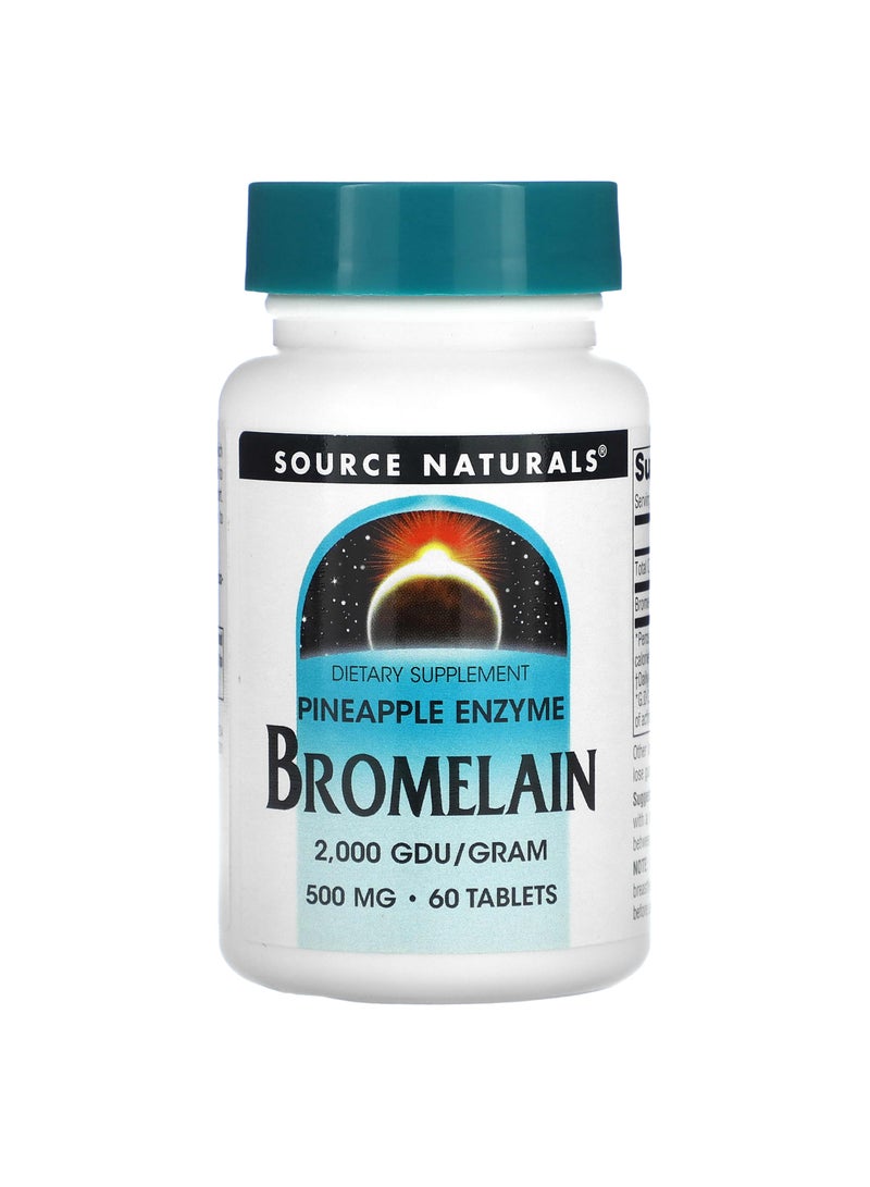 Bromelain 2,000 GDU/g, 500 mg, 60 Tablets