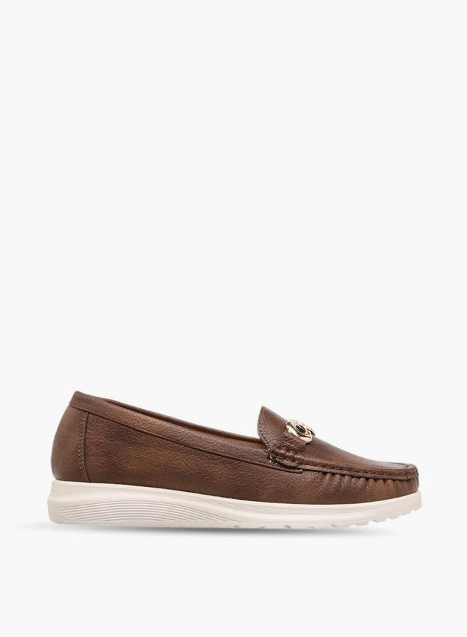 Metal Accent Slip-On Loafers