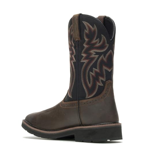 Wolverine mens Rancher Wpf Steel Toe Wellington Work Boot, Black/Brown, 8.5 US - Image 4
