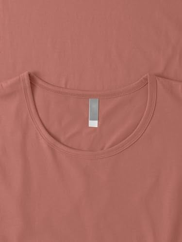 Hat and Beyond Mens Hipster Curve Hem Droptail Tee Premium Longline T Shirts (Medium, 1hc01_Dusty Rose) - Image 4