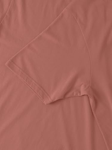 Hat and Beyond Mens Hipster Curve Hem Droptail Tee Premium Longline T Shirts (Medium, 1hc01_Dusty Rose) - Image 5