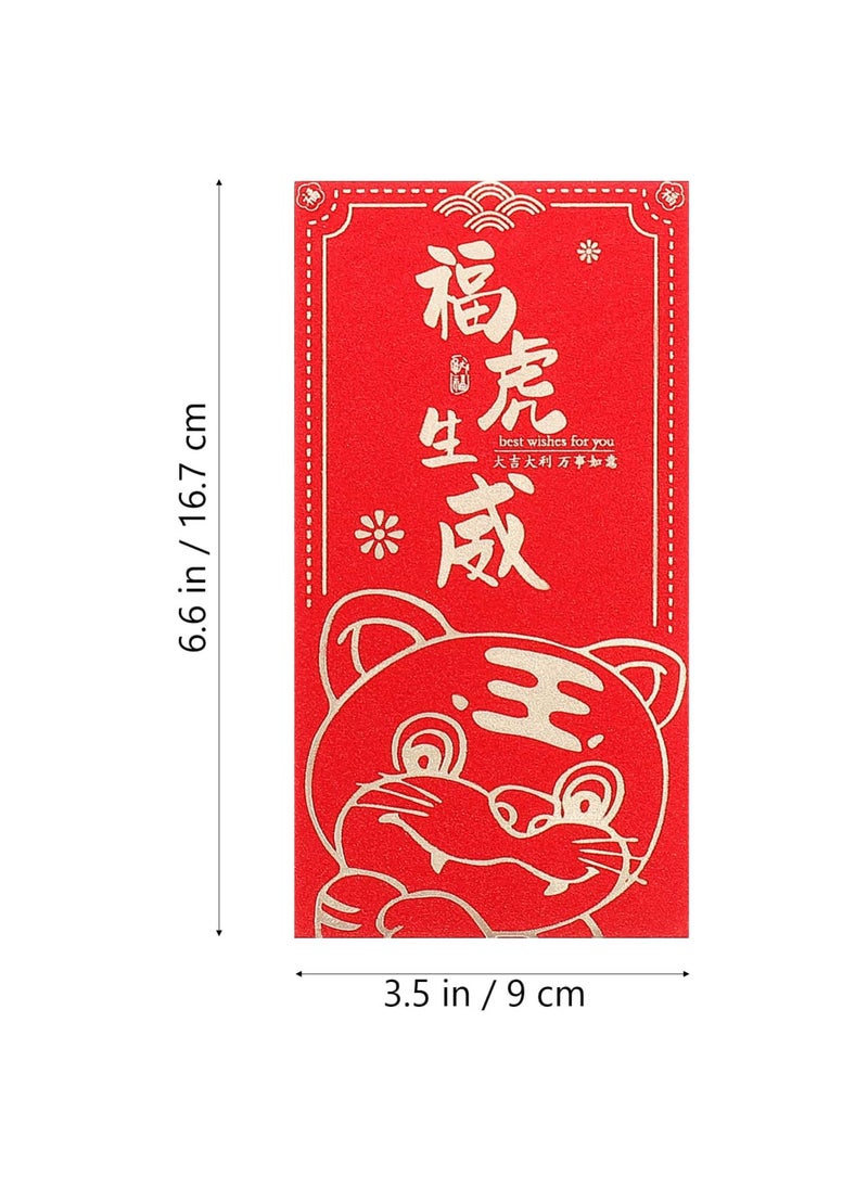 GGOOT 24pcs 2022 Chinese New Year Red Envelopes Chinese Tiger Year Money Envelope Hong Bao Lai See Lucky Money Red Packets for Chinese New Year Spring Festival  - Image 3
