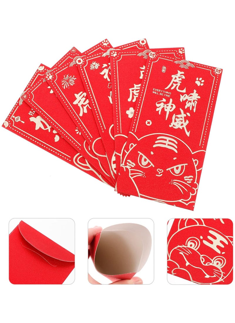 GGOOT 24pcs 2022 Chinese New Year Red Envelopes Chinese Tiger Year Money Envelope Hong Bao Lai See Lucky Money Red Packets for Chinese New Year Spring Festival  - Image 4