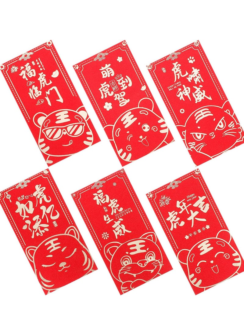 GGOOT 24pcs 2022 Chinese New Year Red Envelopes Chinese Tiger Year Money Envelope Hong Bao Lai See Lucky Money Red Packets for Chinese New Year Spring Festival  - Image 1
