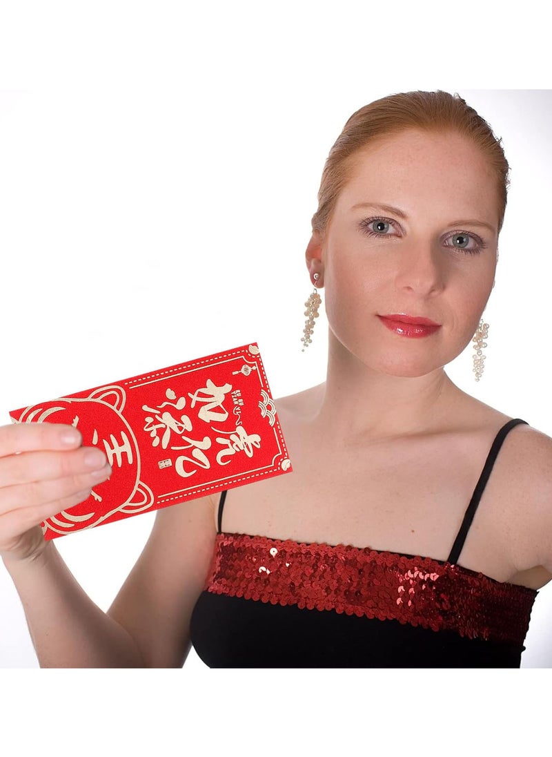 GGOOT 24pcs 2022 Chinese New Year Red Envelopes Chinese Tiger Year Money Envelope Hong Bao Lai See Lucky Money Red Packets for Chinese New Year Spring Festival  - Image 2