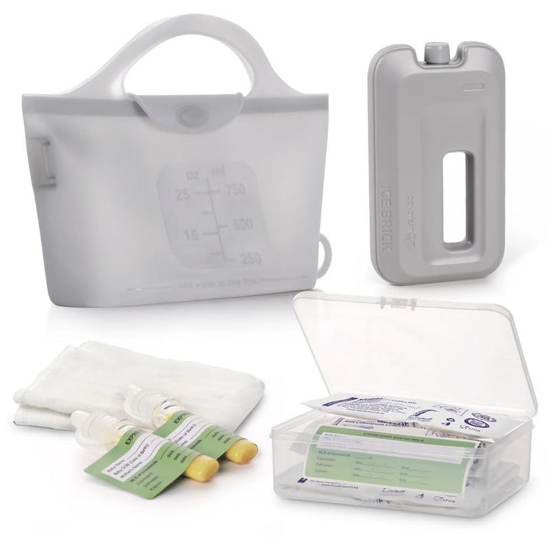 Haakaa - Colostrum Esssentials Pack with Ice Brick
(6 x 4ml Colostrum Collectors + Steriliser Bag + Ice Brick)