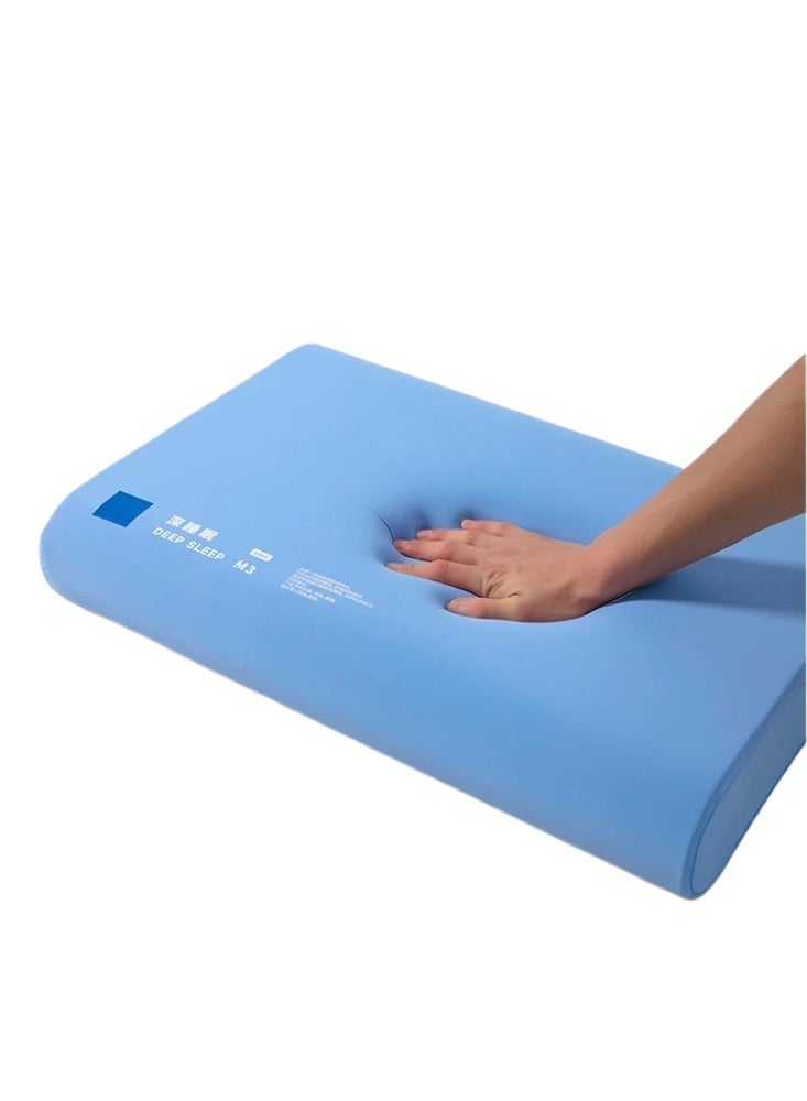 Blue Deep Sleep Memory Foam Pillow, Ergonomic Cervical Support Hotel Grade - Image 2