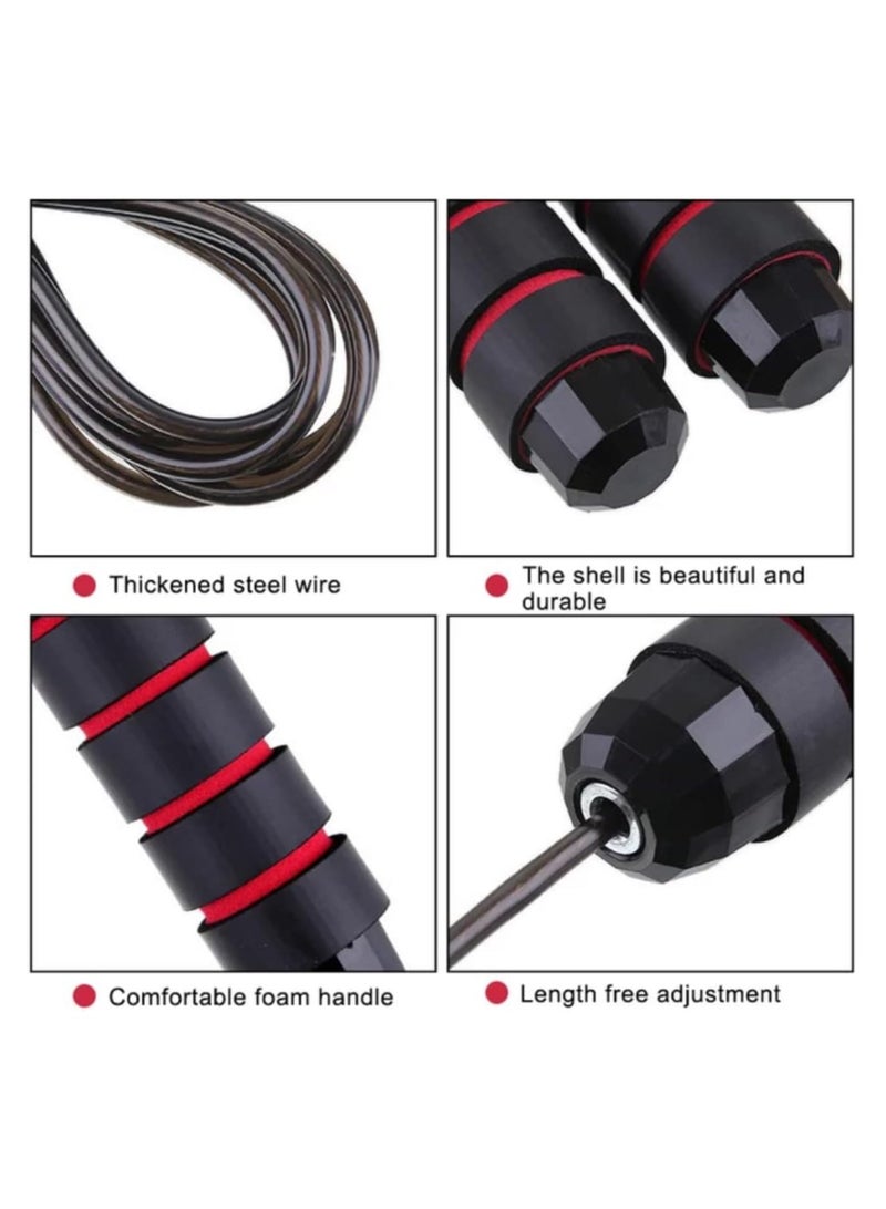 Concretization Adjustable Speed Heavy Weighted Steel Wire Exercise Skipping Jump Rope|Heavy Skipping Rope PVC Weighted Speed Exercise Jump Rope Breathing Handle 360 Degree rotation - Image 2